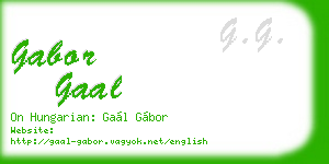 gabor gaal business card
