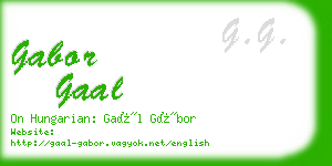 gabor gaal business card